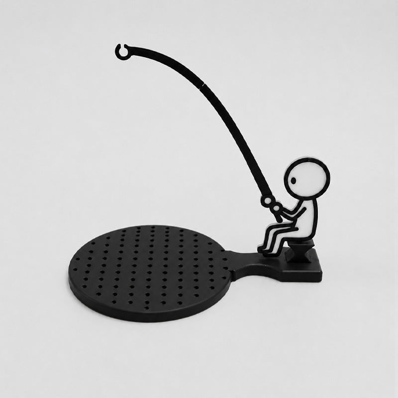 Little Figure Fishing Tea Bag Holder with Coaster