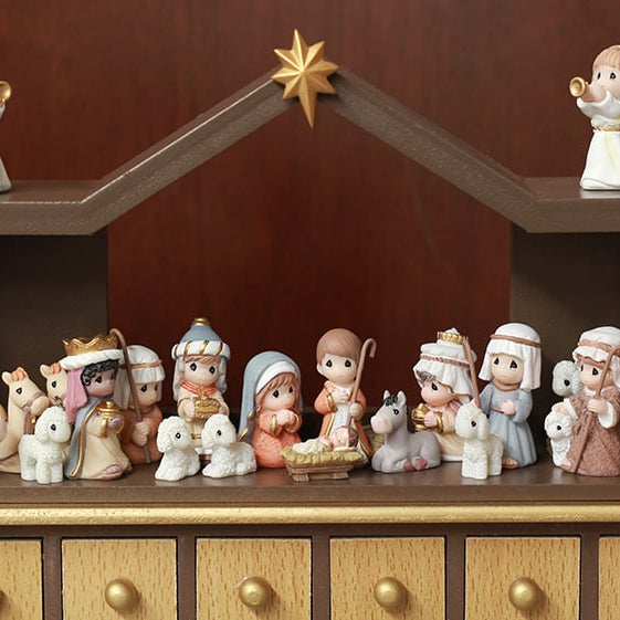 Hartsiseimen elämänkohtaussetti lampailla ja hevosella - Sisustuspatsaat