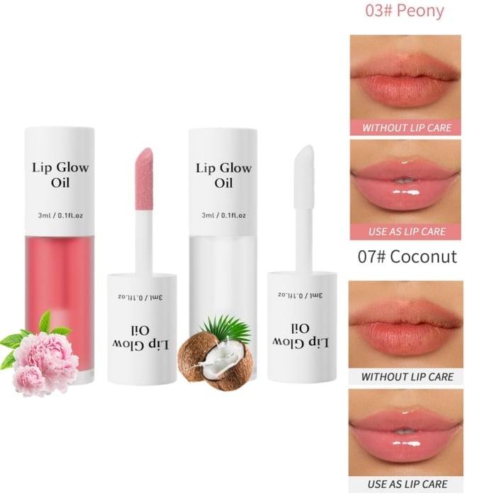 💋 Hanki täydellinen pout✨ Tinted Lip Glow Oil - Sävytetty huulten hehkuöljy - reheville, kosteutetuille huulille, joilla on luonnollinen hehku! 💖