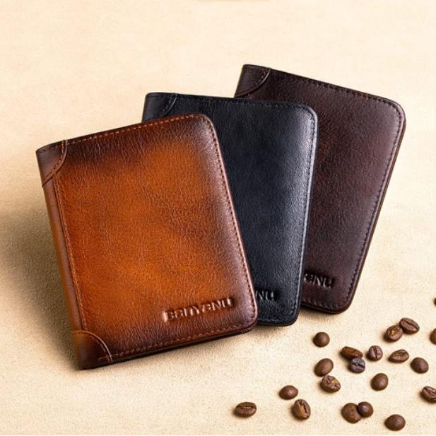 💼 LIMITED TIME 40% OFF! 🛡️ Genuine Leather RFID Blocking Wallet – Waterproof, Slim, Large Capacity 🔐
