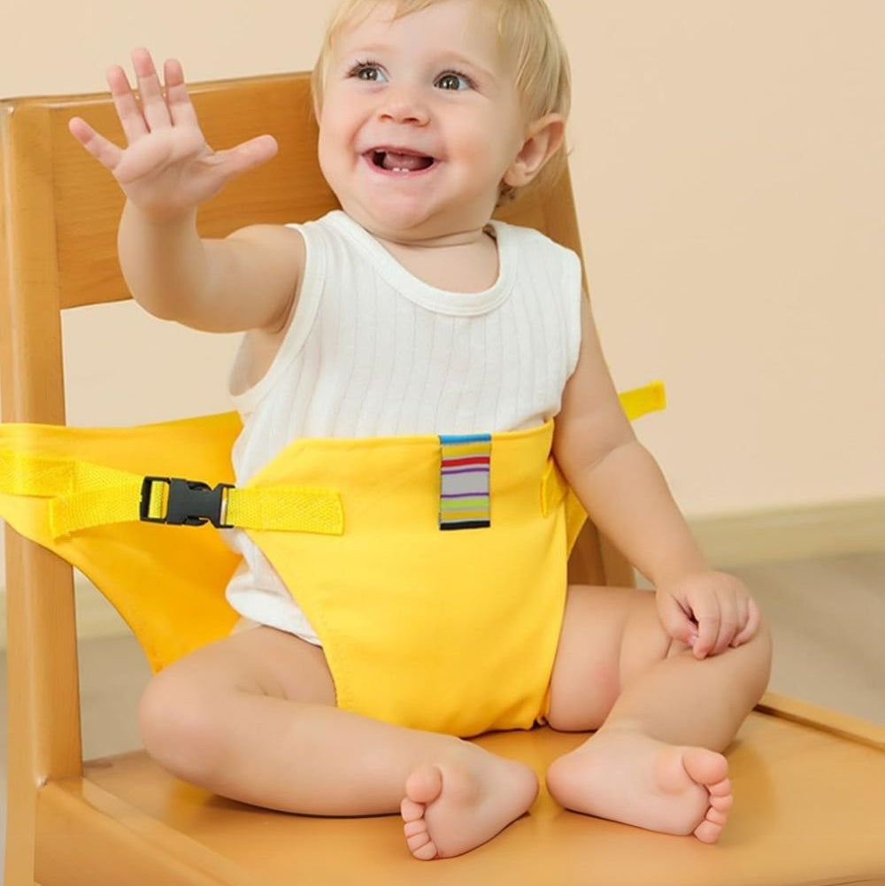 Seat belts for child seats – Portable holder for the food stra