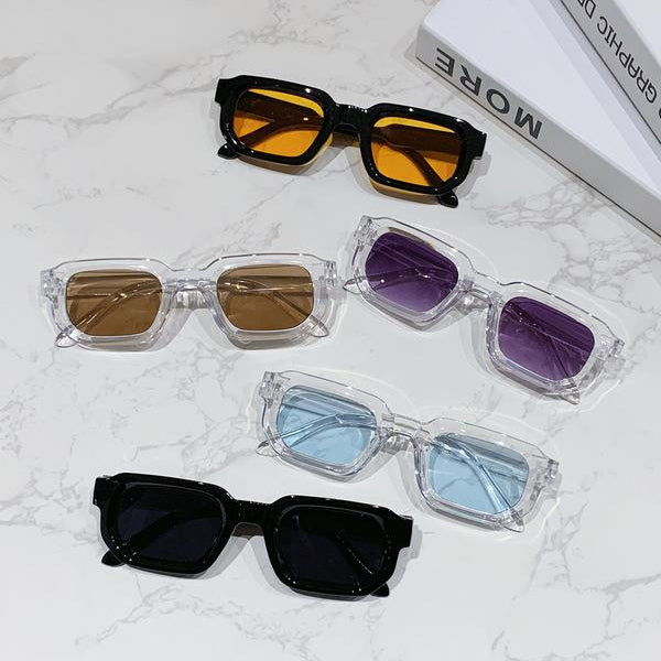 New retro-style minimalist square-frame sunglasse