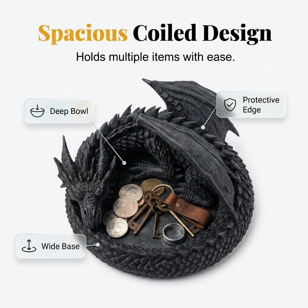 🐉Dragon Guardian 3D-printed storage tray - The Dragon’s Treasure!