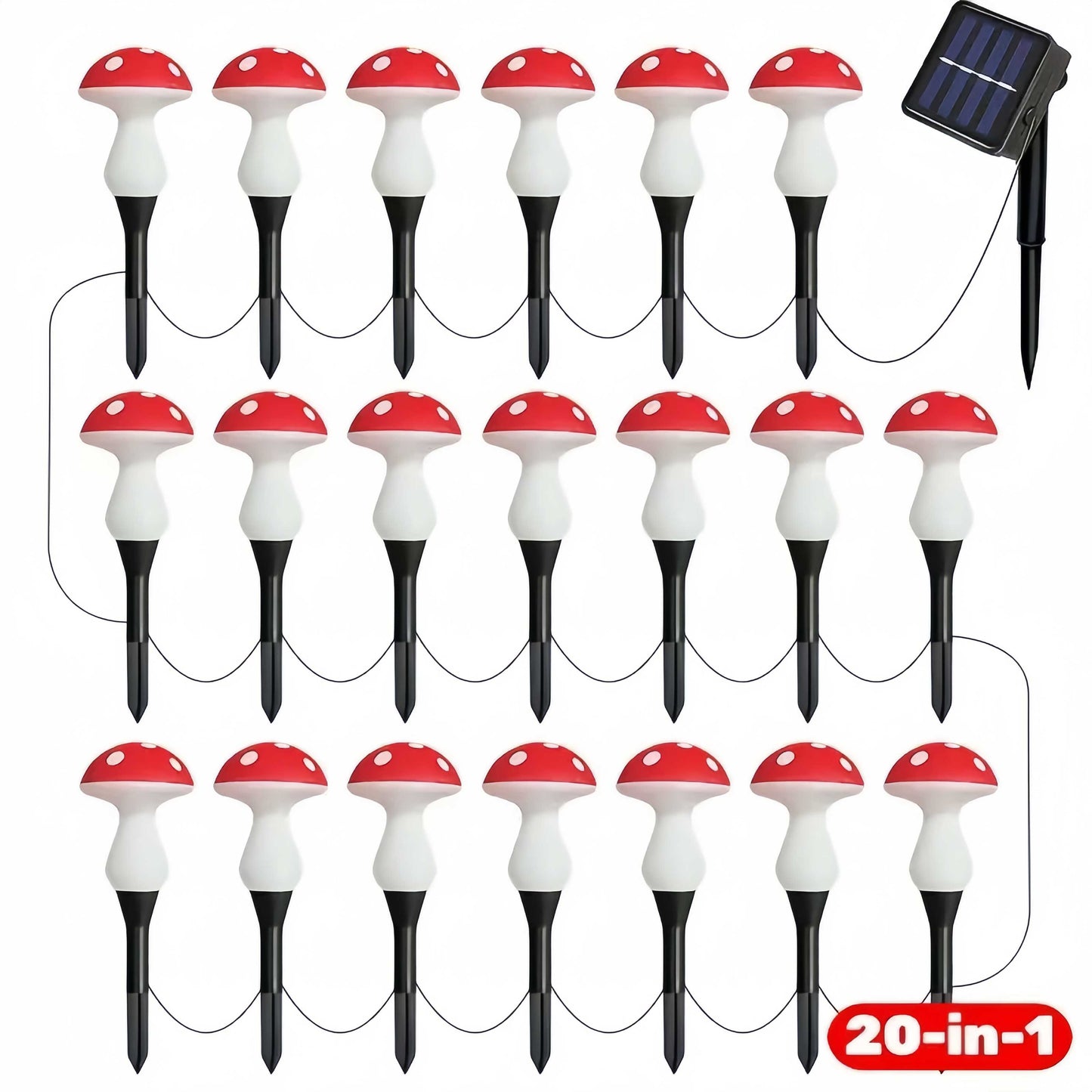 🔥LAST DAY 49% OFF - Solar Powered Mushroom Shaped Garden Glow Light