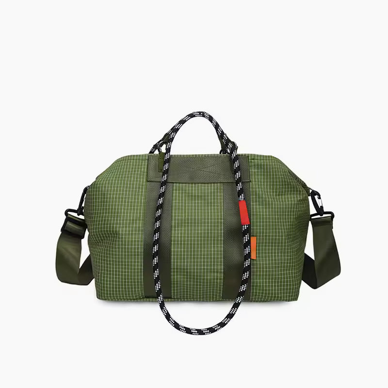 Mountain-Style Climbing Rope Nylon Grid Large Capacity Wet-Dry Separation Gym Bag Outdoor Waterproof Handbag Crossbody Travel Bag