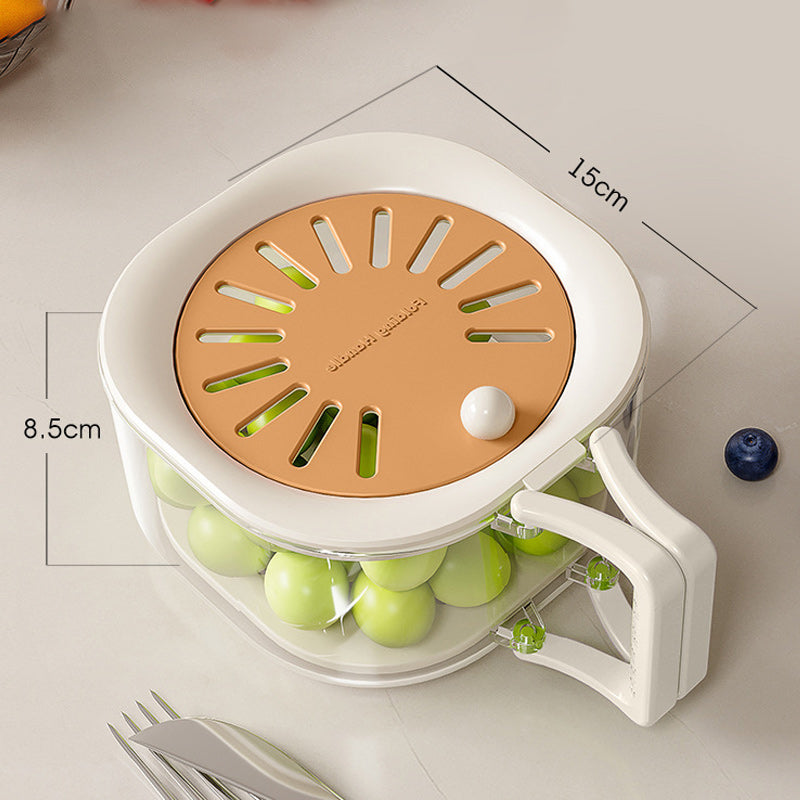 2-in-1 multifunctional telescopic drainage basket for fruit and vegetables