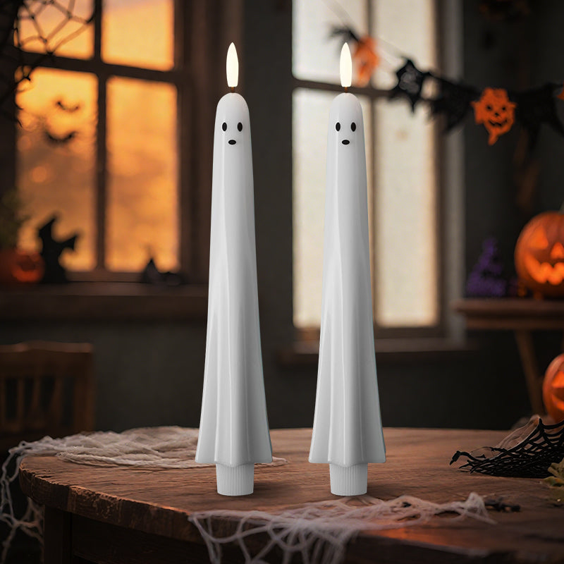 🎃👻Kauko-ohjattava haamuvalo, jossa on 3D-liekehtivä sydänlanka👻🎃