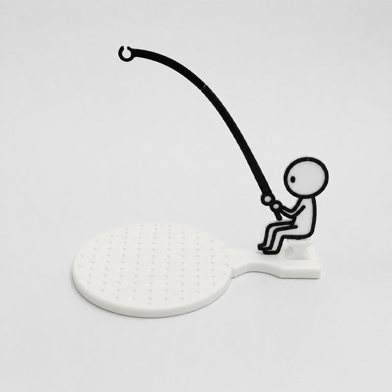 Little Figure Fishing Tea Bag Holder with Coaster