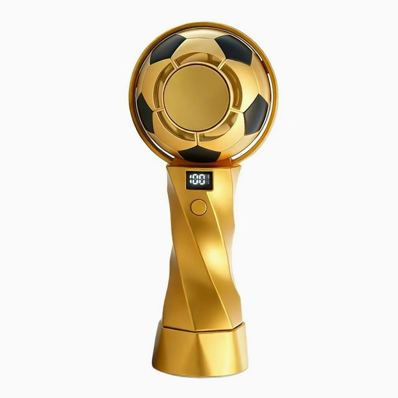 2026 Soccer-Themed Handheld Cooling Fan – Portable, Turbo-Powered, Rechargeable Mini Fan