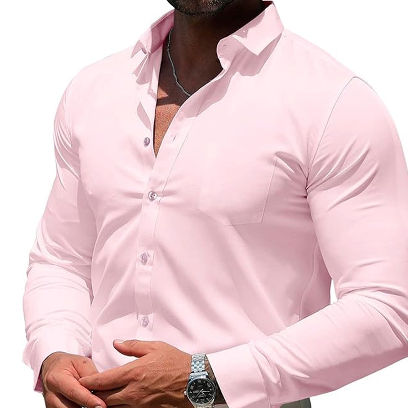 Silitystä vaativa venyvä pitkähihainen paita miehille