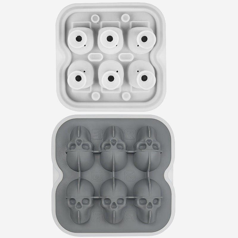 Creative 3D Skull Ice Cube Tray - Skull Shaped Ice Balls in Whiskey & Drinks