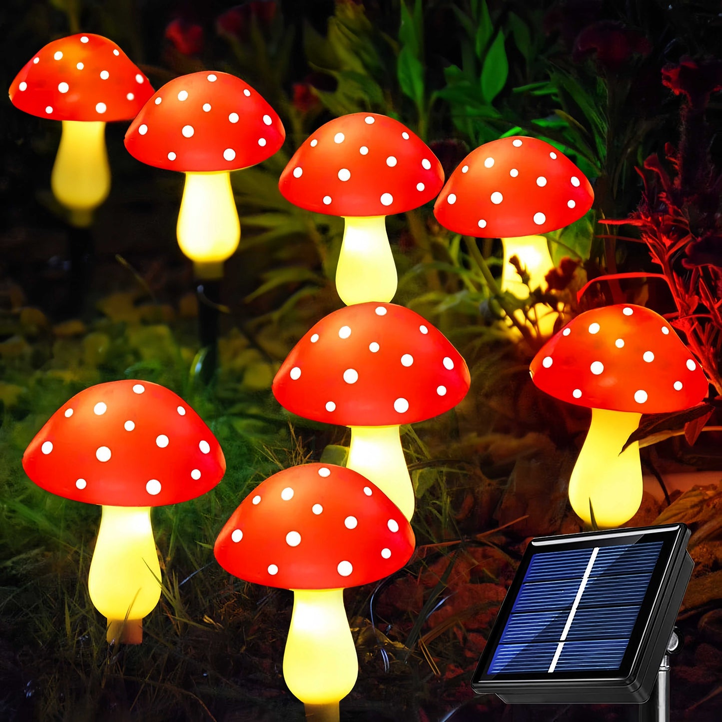 🔥LAST DAY 49% OFF - Solar Powered Mushroom Shaped Garden Glow Light