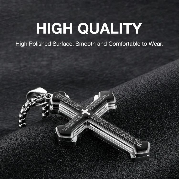 ✝️ “The Lord's Prayer” Cross Necklace -- Unisex