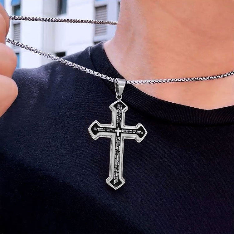 ✝️ “The Lord's Prayer” Cross Necklace -- Unisex