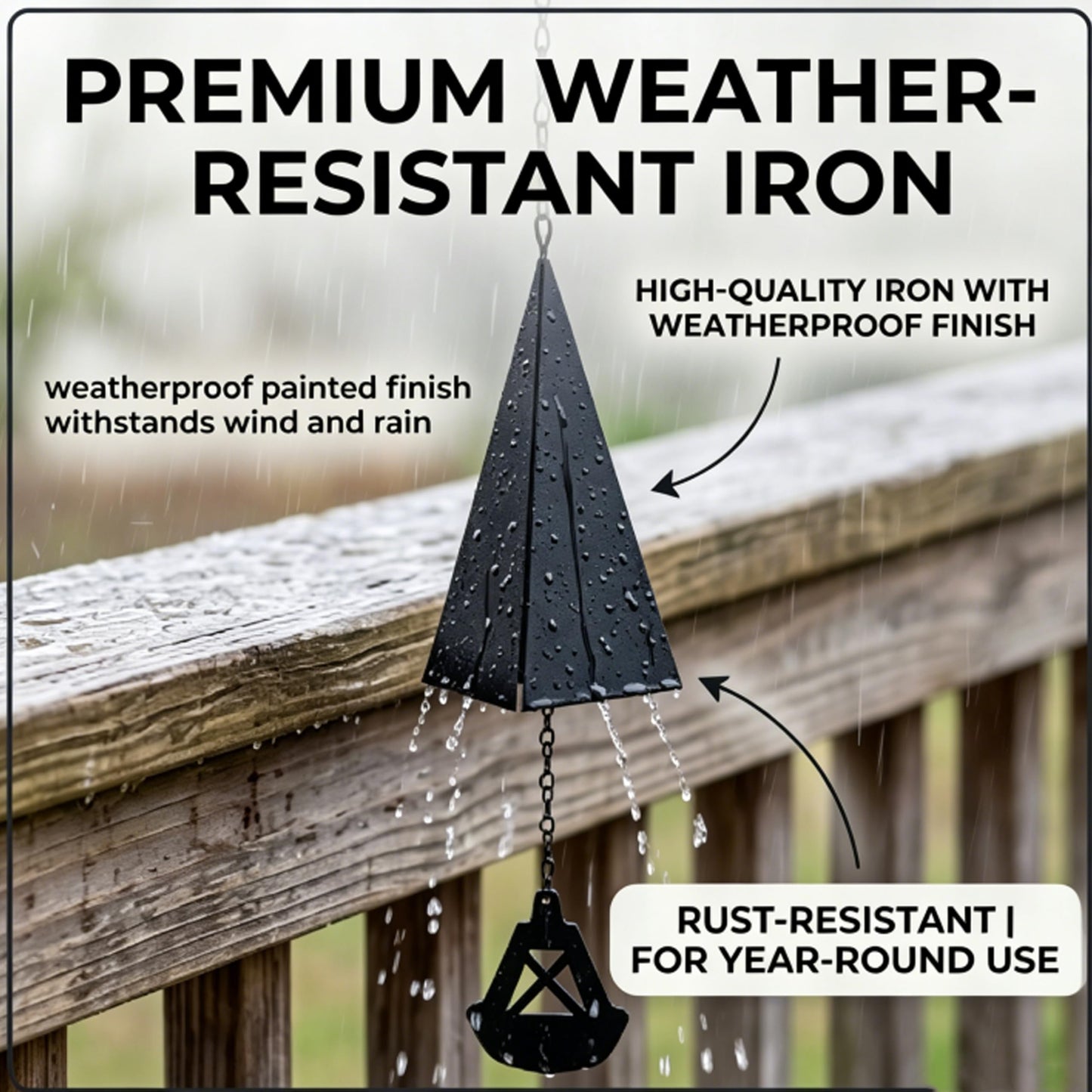 Outdoor Wind Chimes — Suitable for Garden, Patio, or Porch Decor