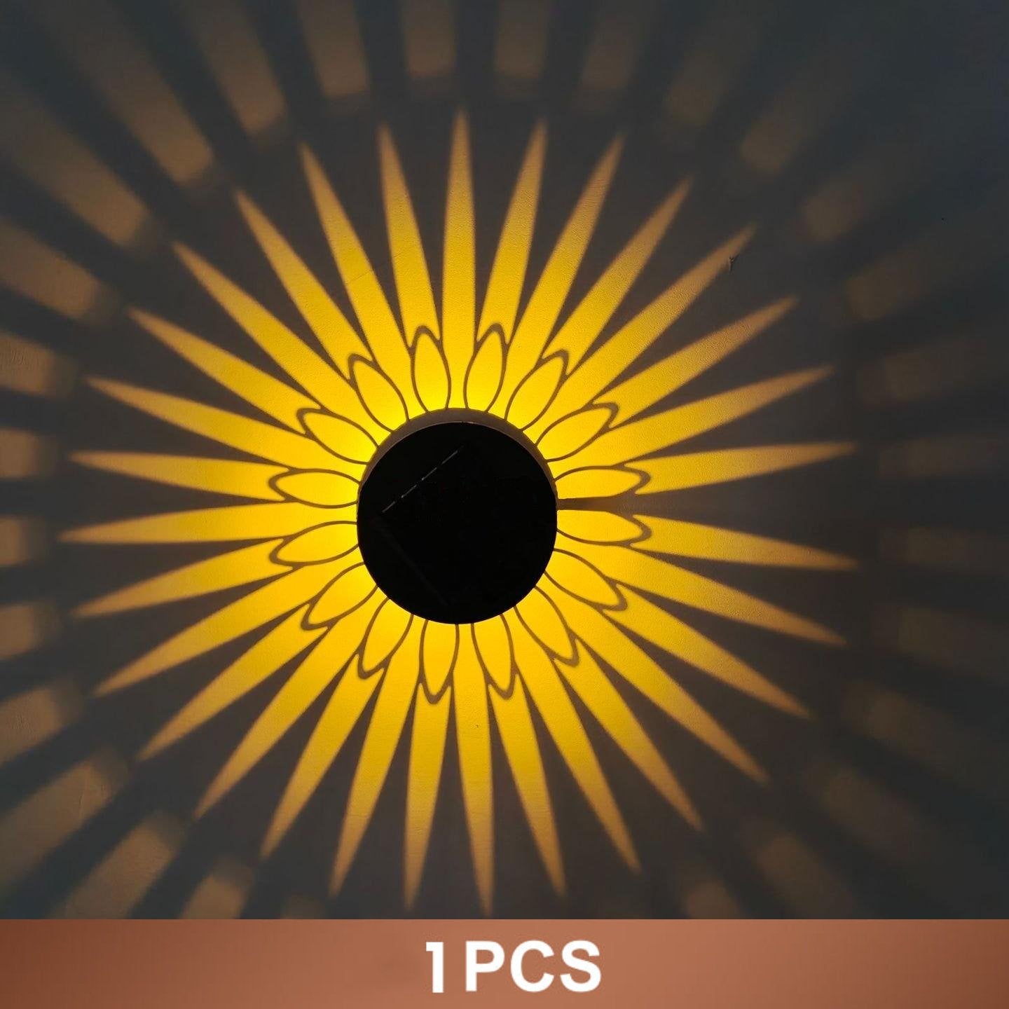 🌞✨ Solar-powered mandala projector lamp