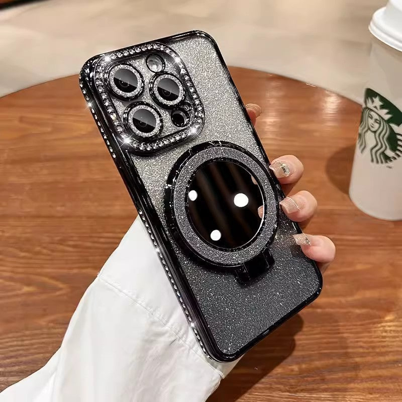 📲✨Gradient Glitter Holder -meikkipeilin suojakotelo