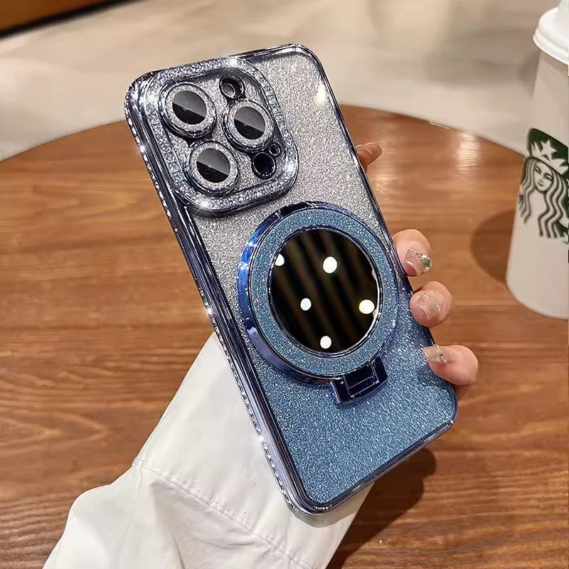 📲✨Gradient Glitter Holder -meikkipeilin suojakotelo