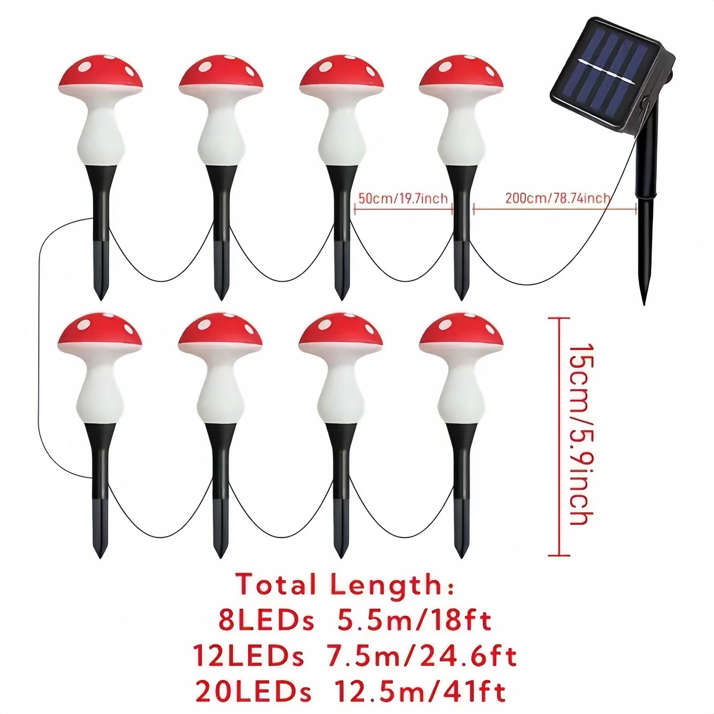 🔥LAST DAY 49% OFF - Solar Powered Mushroom Shaped Garden Glow Light