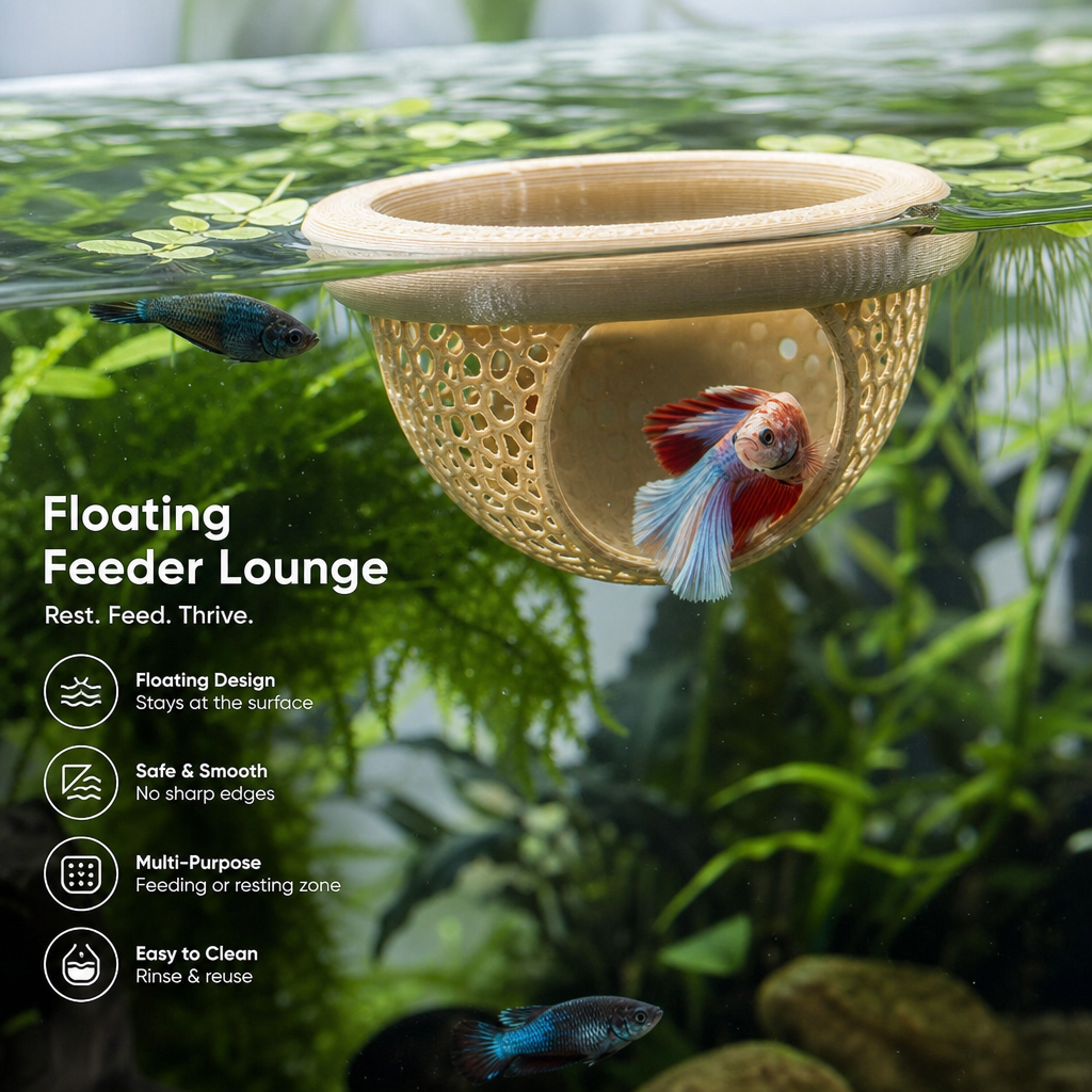 🐟 Floating Fish Rest Area｜Aquarium Hideout Accessory
