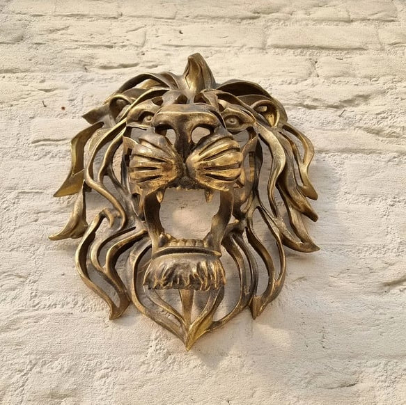 🦁Rare Find - Large Lion Head Wall Mounted Art Sculpture🎁