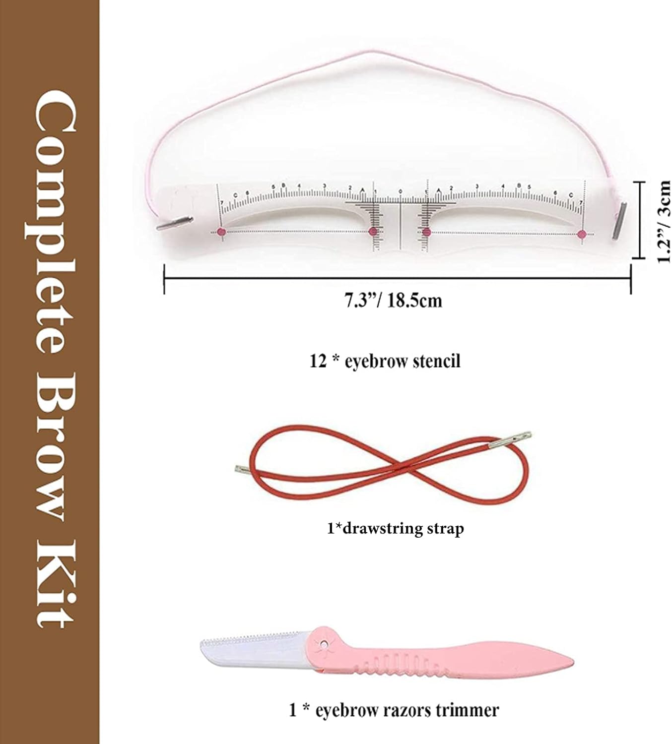 🔥2025 kuuma myynti✨Uudelleenkäytettävä kulmakarvojen muotoilukynä Shaper Kit (12-osainen)