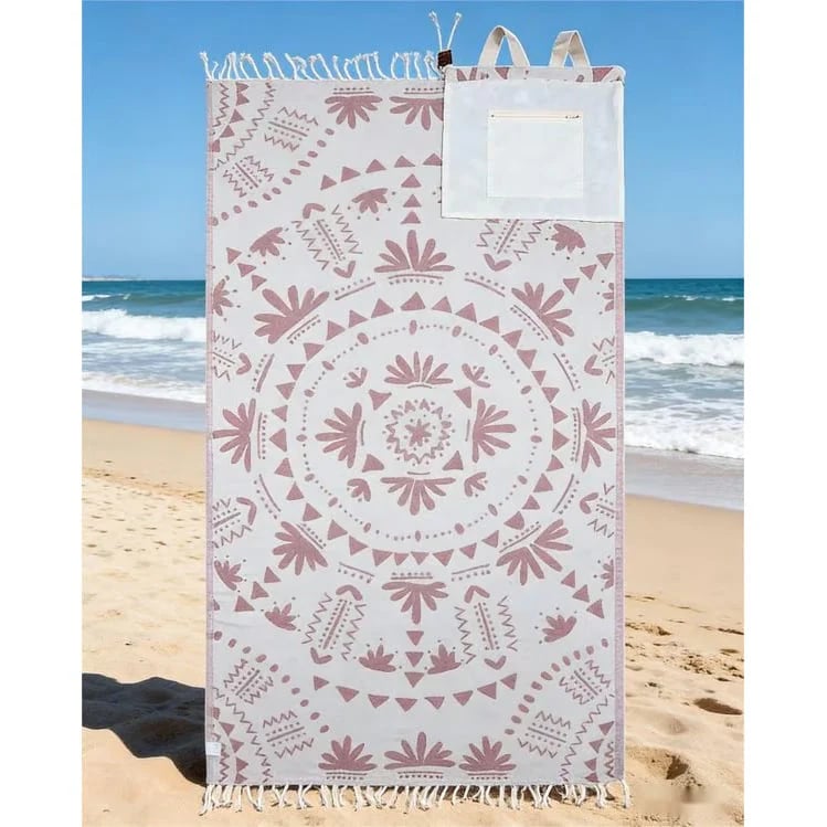 🏆Flash Sale-50% OFF 🏖️2-in-1 Convertible Towel & Backpack with Inner Zip Pocket & Sand-Repelling Fabric