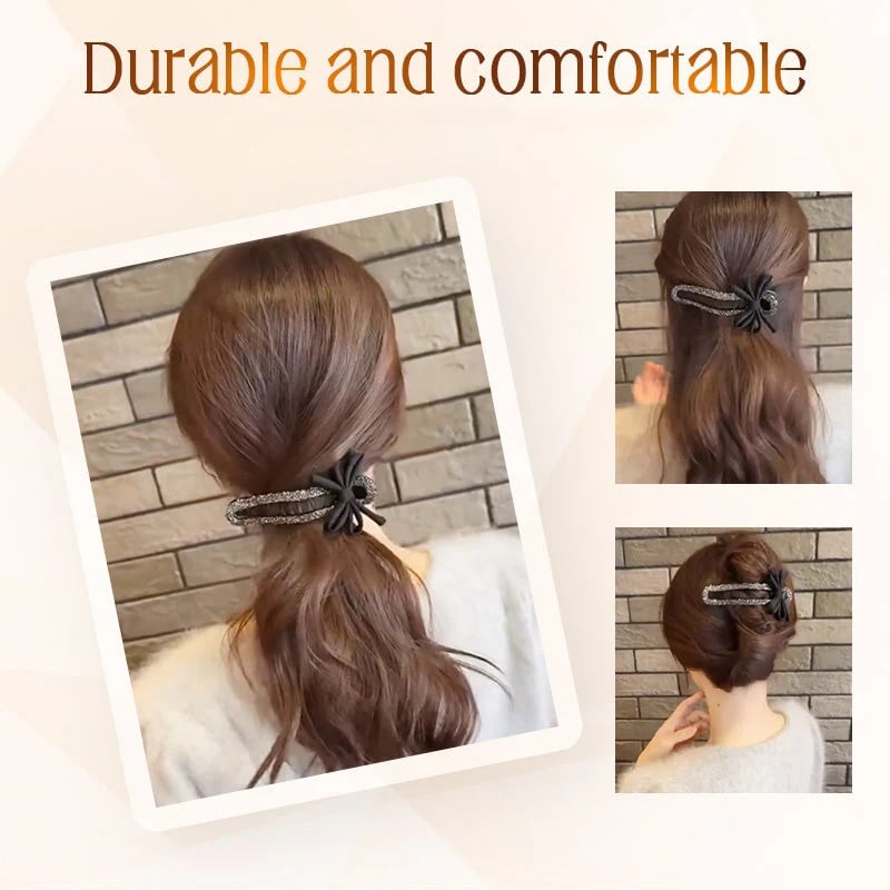 Sparkling tyylikäs musta keula hiusklips