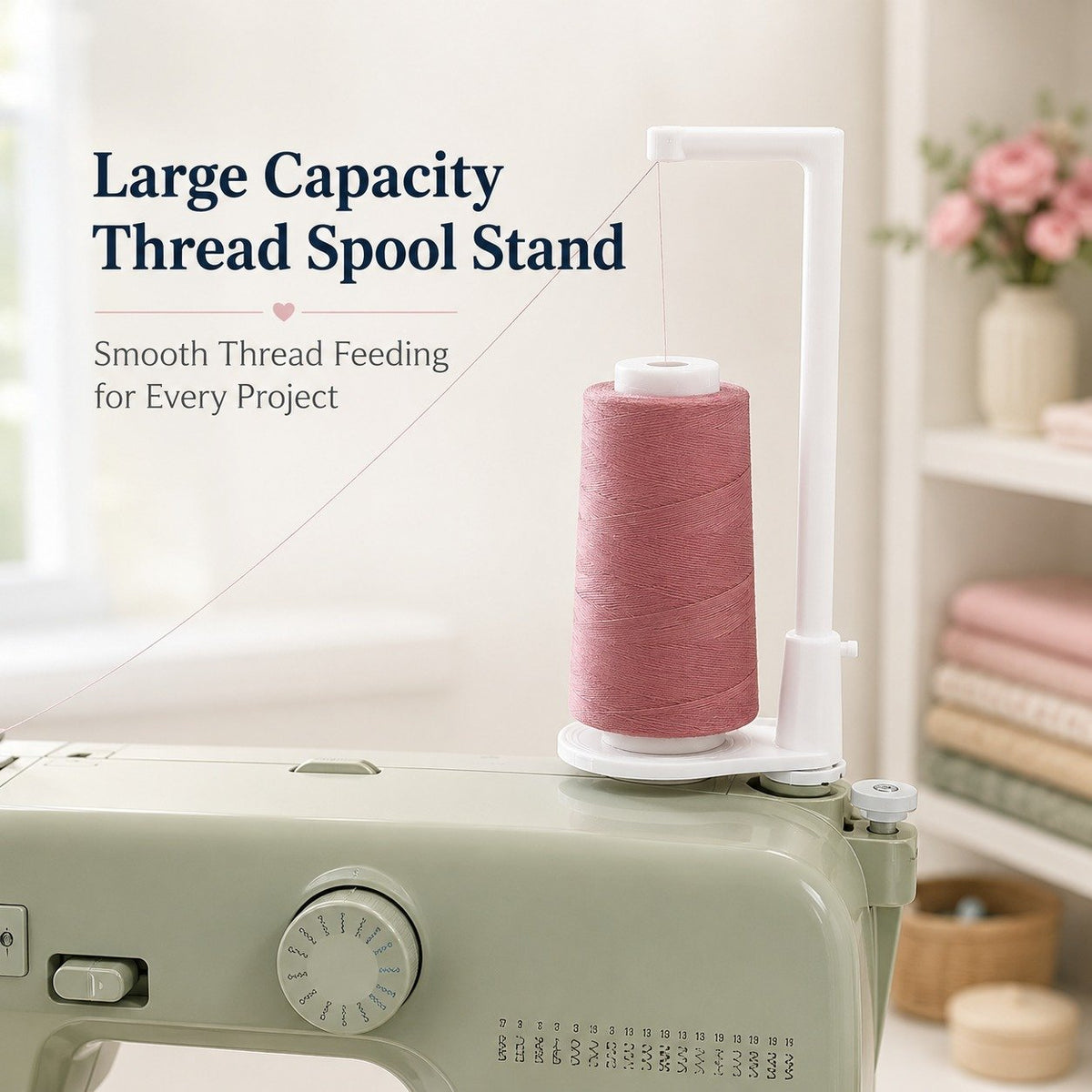 🧵Large Capacity Thread Spool Stand🪡(Compatible With Most Sewing Machines In UK Markets)