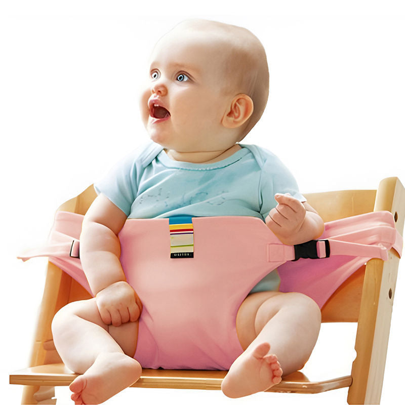 Seat belts for child seats – Portable holder for the food stra