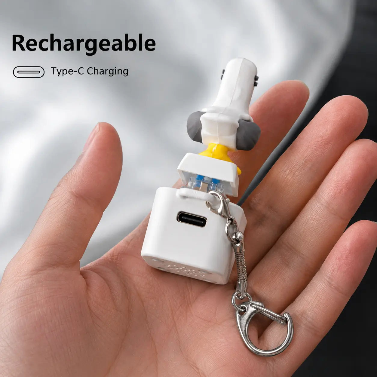 “That’s my seagull!” button keychain – real sound and LED ligh
