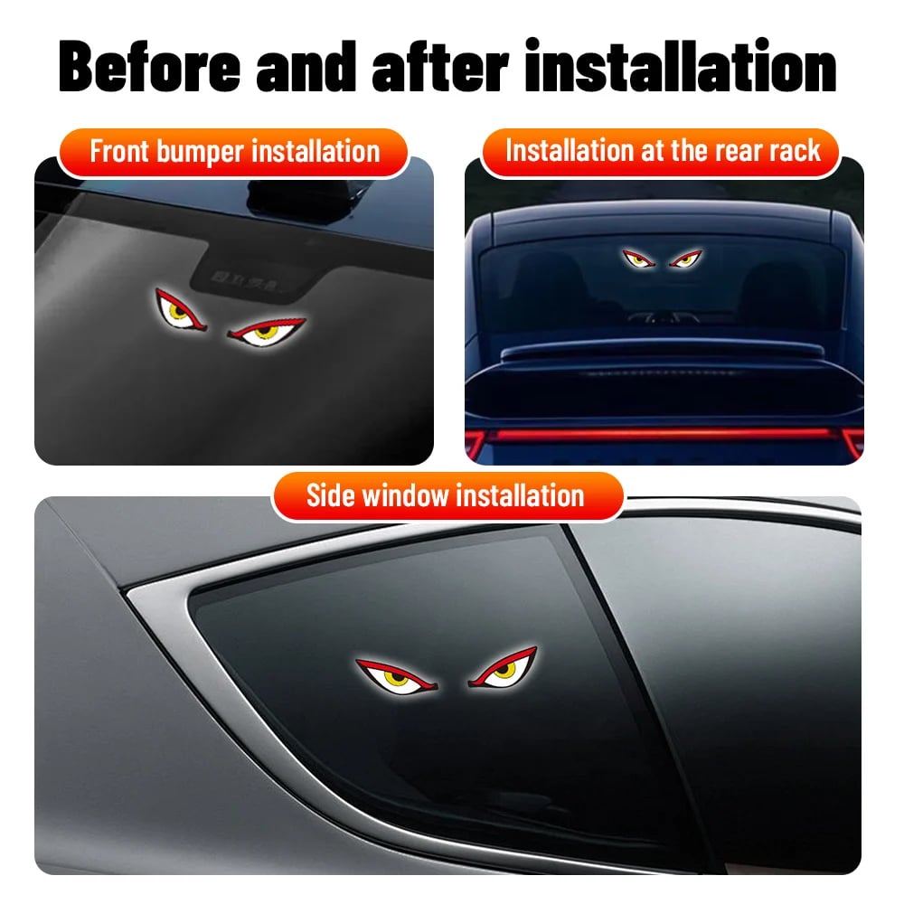 🔥Last Day 49% OFF - Solar Demon Eye LED Car Window Light