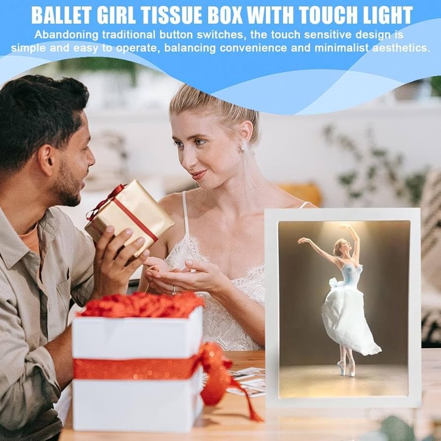 🩰 Elegant Ballet Tissue Box Cover – Turn Everyday Moments into Art
