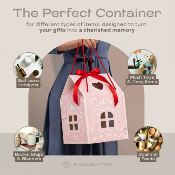 Lumottu joulumökki-lahjarasia