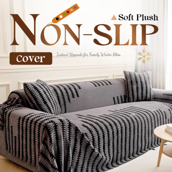 🛋️ ✨ Plush Sofa Throw - Extra Thick & Non-Slip Blanket with Elastic Edges 🍂❄️