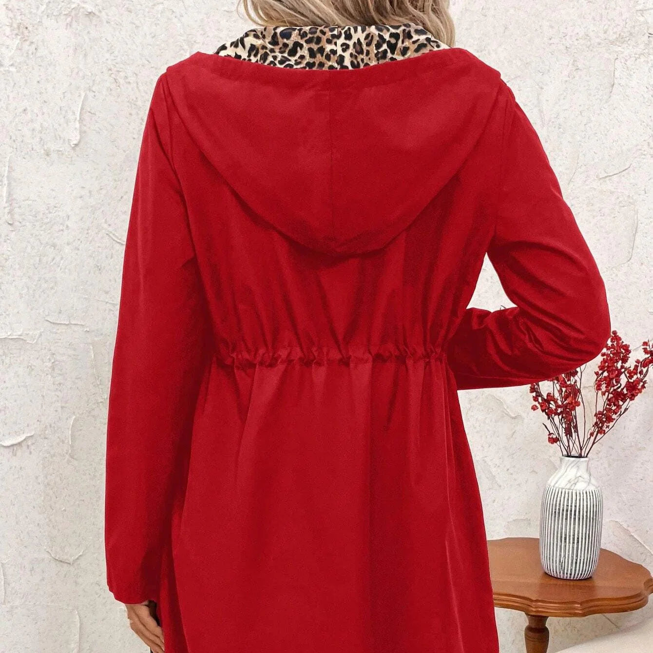 🥻Alkusyksyn kampanja - 50 % alennus🥻Naisten takki, jossa on kaksipuolinen vetoketju ja huppu