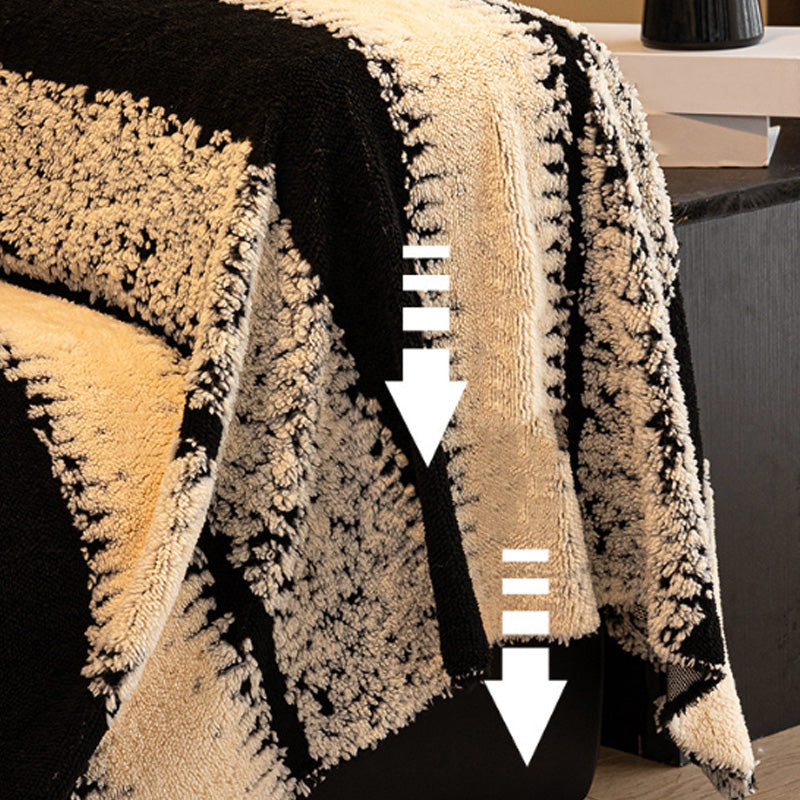🛋️ ✨ Plush Sofa Throw - Extra Thick & Non-Slip Blanket with Elastic Edges 🍂❄️