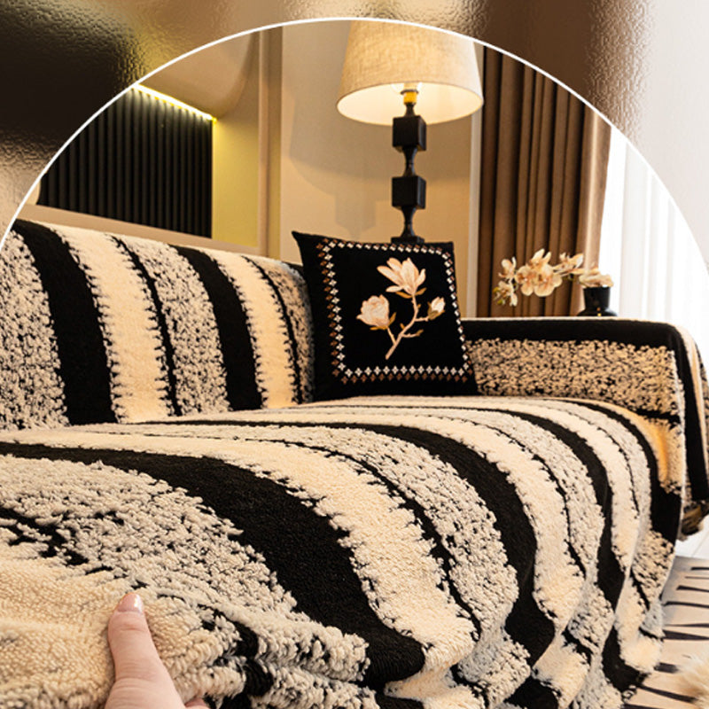 🛋️ ✨ Plush Sofa Throw - Extra Thick & Non-Slip Blanket with Elastic Edges 🍂❄️
