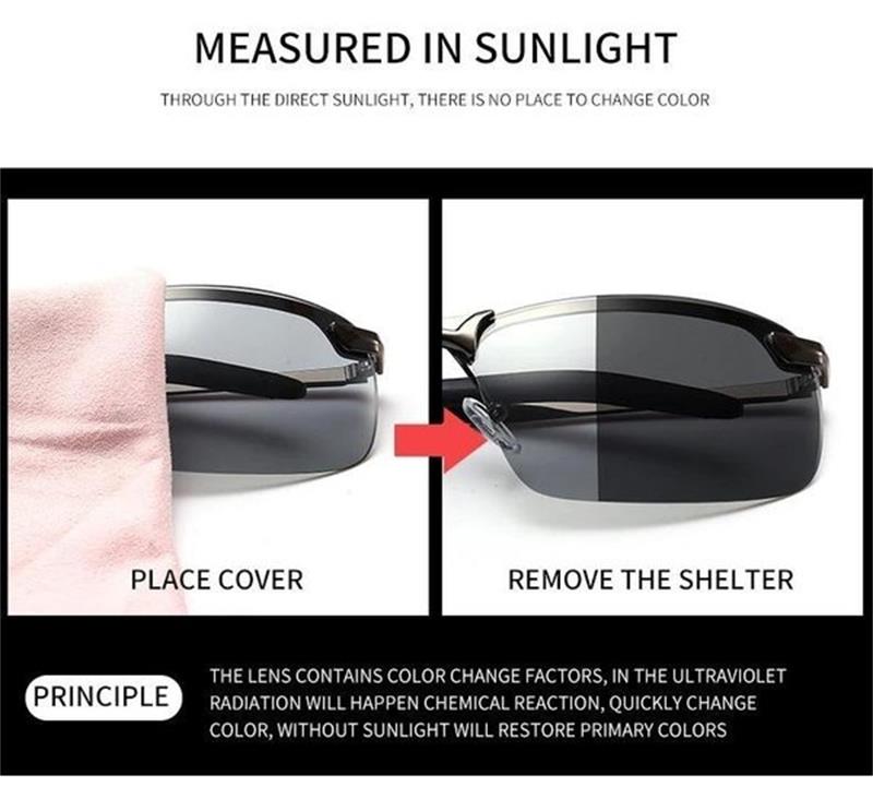 🥳2026 HOT SALE🥳💞50K+ SOLD!🕶️🌦️ Upgraded Photochromic Lenses! Anti-glare polarization meets smart light adaptation. A stylish, intelligent choice for your eyes. 💎😎