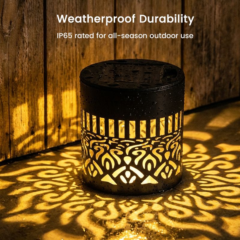 🌞✨ Solar-powered mandala projector lamp