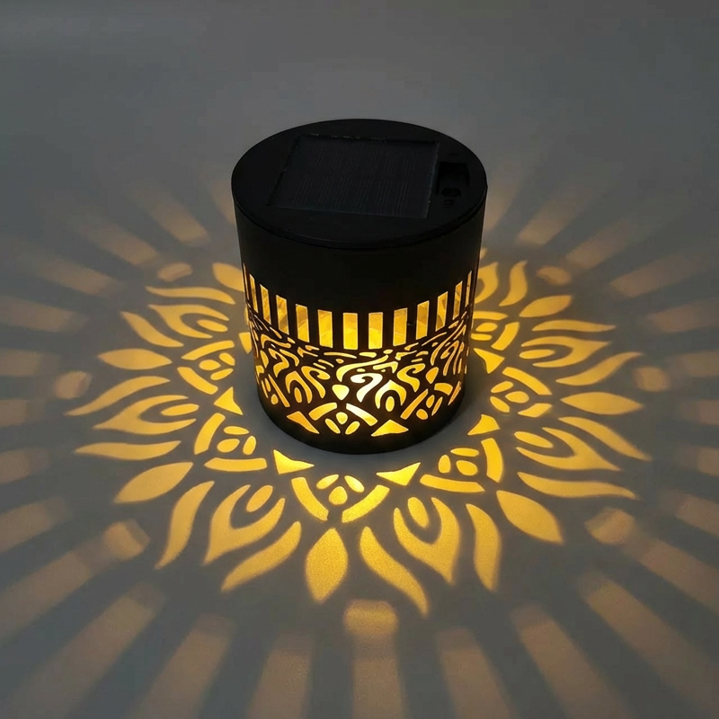 🌞✨ Solar-powered mandala projector lamp