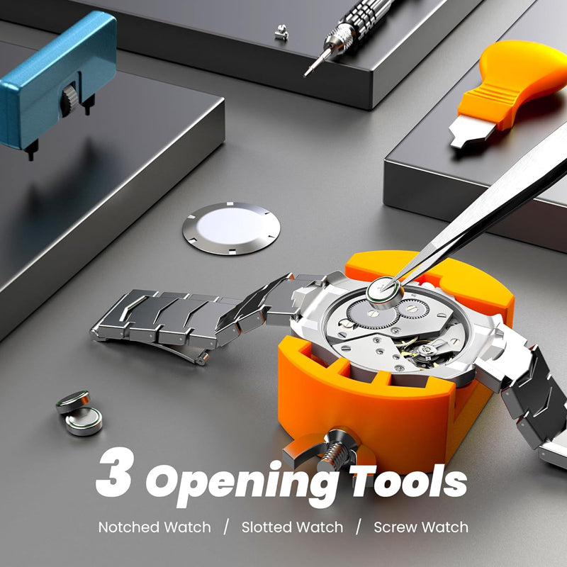 💎 Professional Watch Repair Tool Kit – All-in-One, Precision Stainless Steel Tools for Battery & Band Fixes