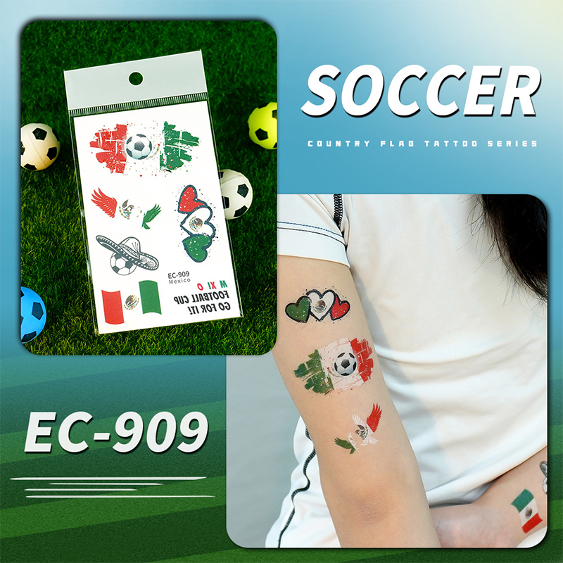 ✨⚽ 2026 World Cup Flag-themed Temporary Tattoos | Waterproof temporary tattoos designed specifically for football | A refreshing alternative to make-up
