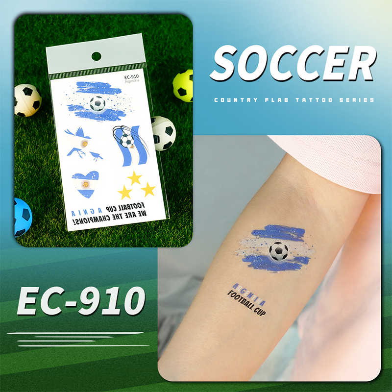 ✨⚽ 2026 World Cup Flag-themed Temporary Tattoos | Waterproof temporary tattoos designed specifically for football | A refreshing alternative to make-up