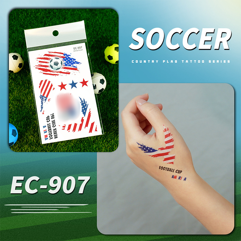 ✨⚽ 2026 World Cup Flag-themed Temporary Tattoos | Waterproof temporary tattoos designed specifically for football | A refreshing alternative to make-up
