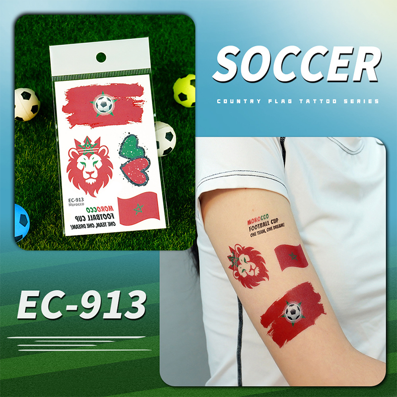 ✨⚽ 2026 World Cup Flag-themed Temporary Tattoos | Waterproof temporary tattoos designed specifically for football | A refreshing alternative to make-up