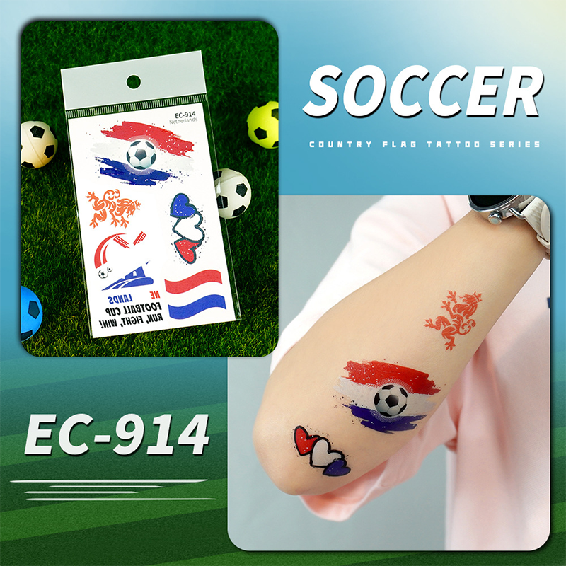 ✨⚽ 2026 World Cup Flag-themed Temporary Tattoos | Waterproof temporary tattoos designed specifically for football | A refreshing alternative to make-up