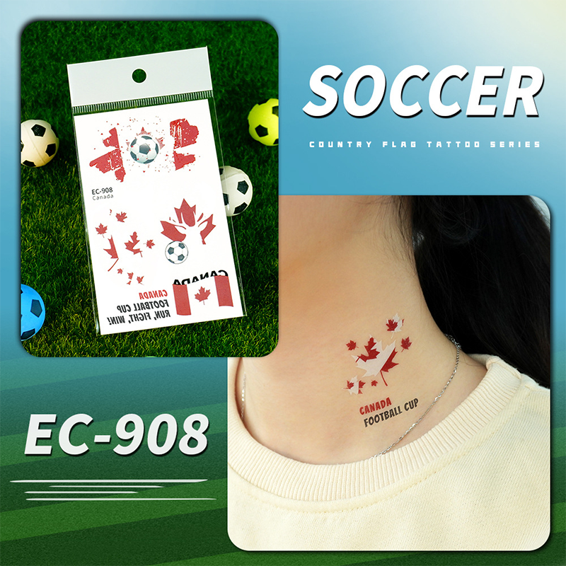✨⚽ 2026 World Cup Flag-themed Temporary Tattoos | Waterproof temporary tattoos designed specifically for football | A refreshing alternative to make-up