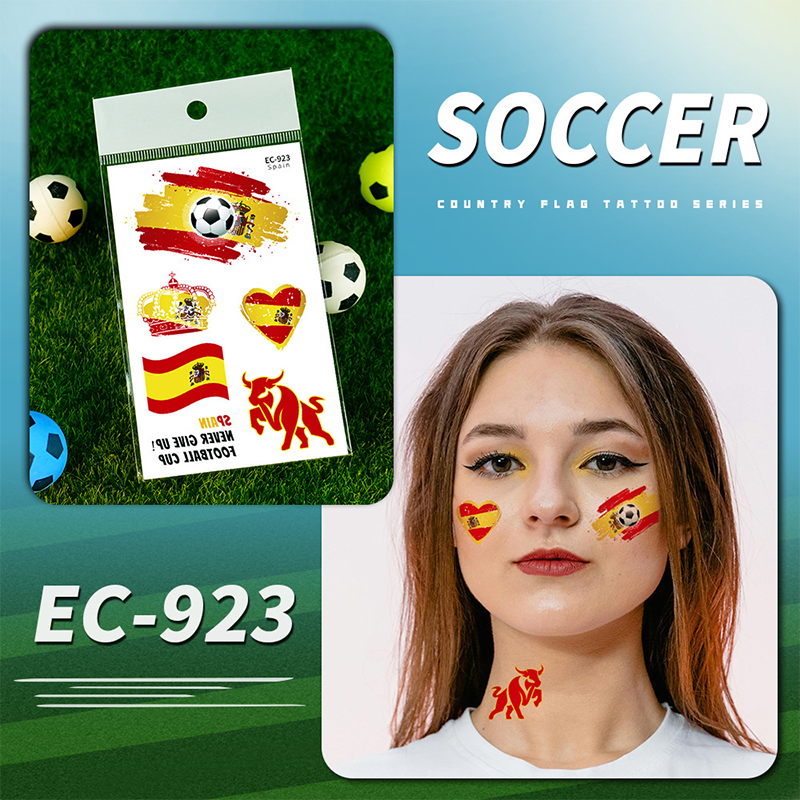 ✨⚽ 2026 World Cup Flag-themed Temporary Tattoos | Waterproof temporary tattoos designed specifically for football | A refreshing alternative to make-up