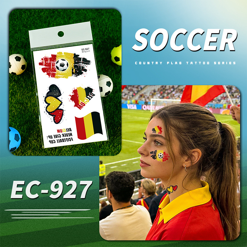 ✨⚽ 2026 World Cup Flag-themed Temporary Tattoos | Waterproof temporary tattoos designed specifically for football | A refreshing alternative to make-up